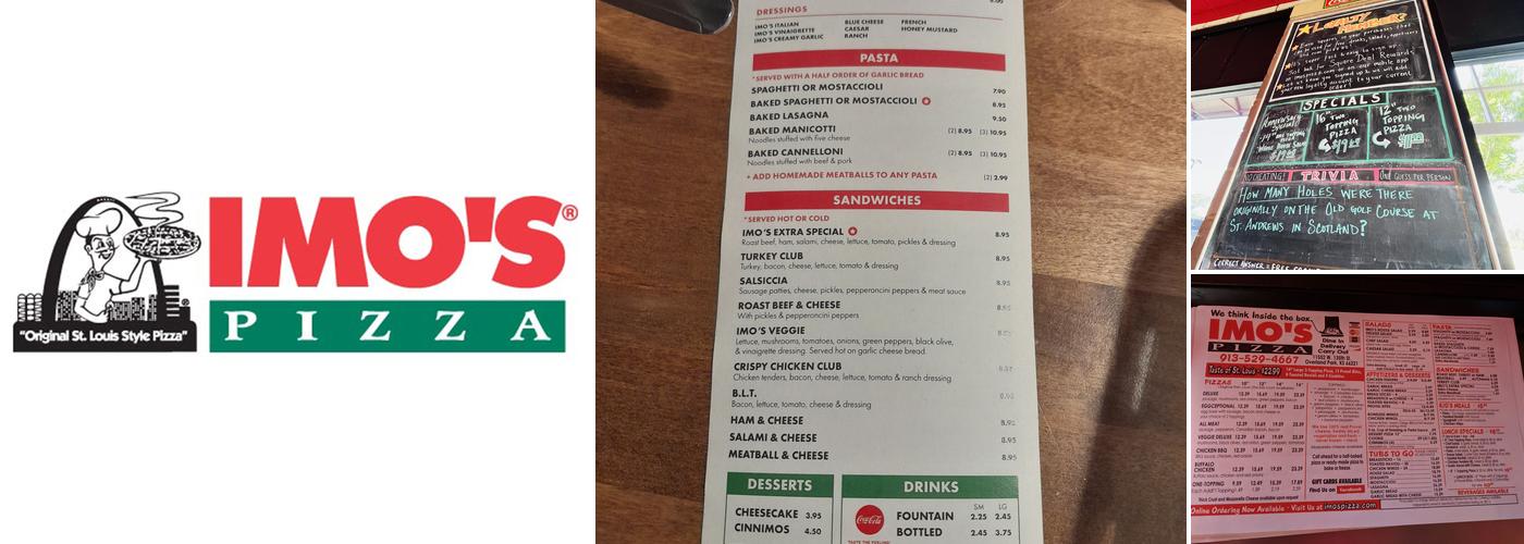 Imo's Pizza Menu