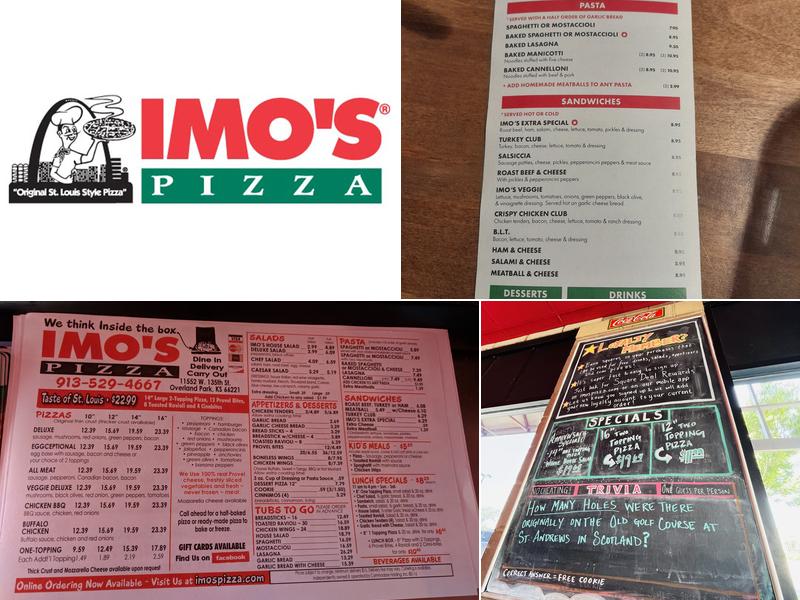 Imo's Pizza Menu
