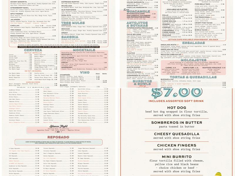 Rocco's Tacos & Tequila Bar Menu