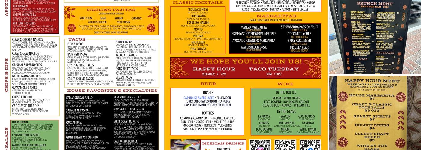 Carlos & Pepe's Menu