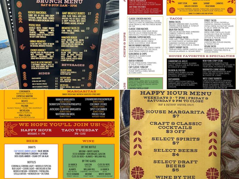 Carlos & Pepe's Menu