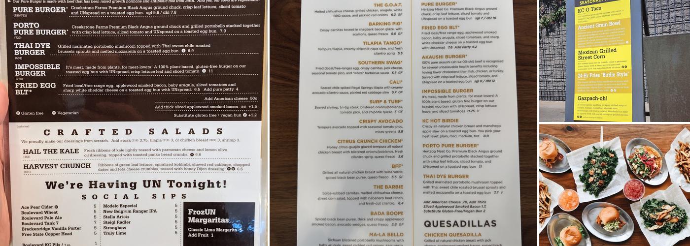 Unforked Menu