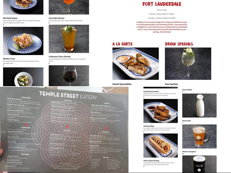 Temple Street Eatery Menu