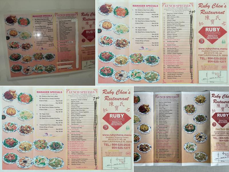 Ruby Chen's Menu