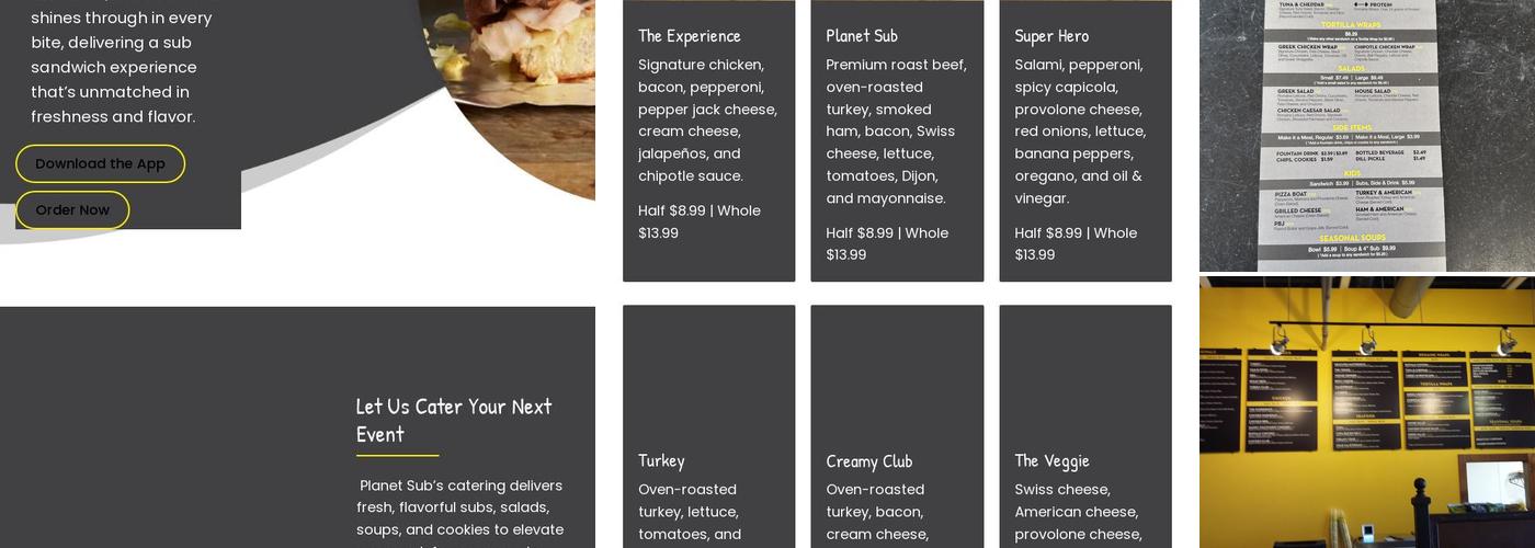 Planet Sub Menu