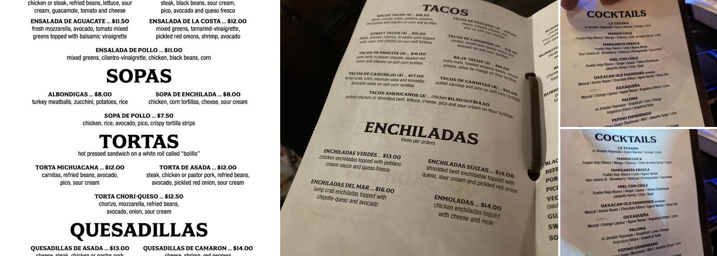 Salud Mexican Kitchen & Tequila Lounge Menu
