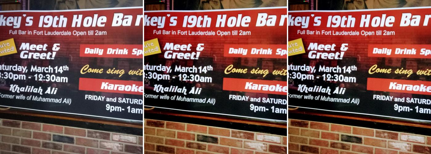 Mickey's 19th Hole Bar Menu