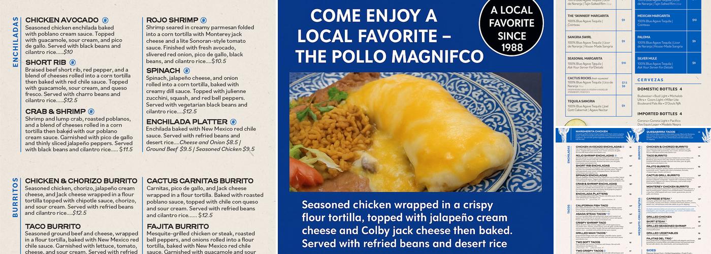 Cactus Grill Menu