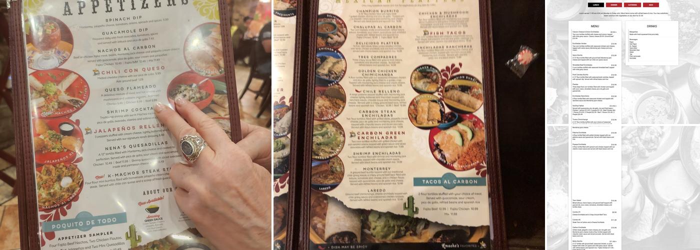 K-Macho's Mexican Grill and Cantina Menu