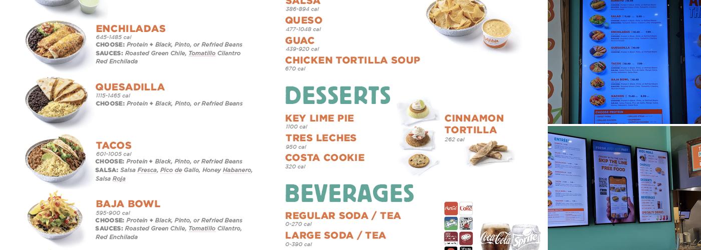 Costa Vida Menu