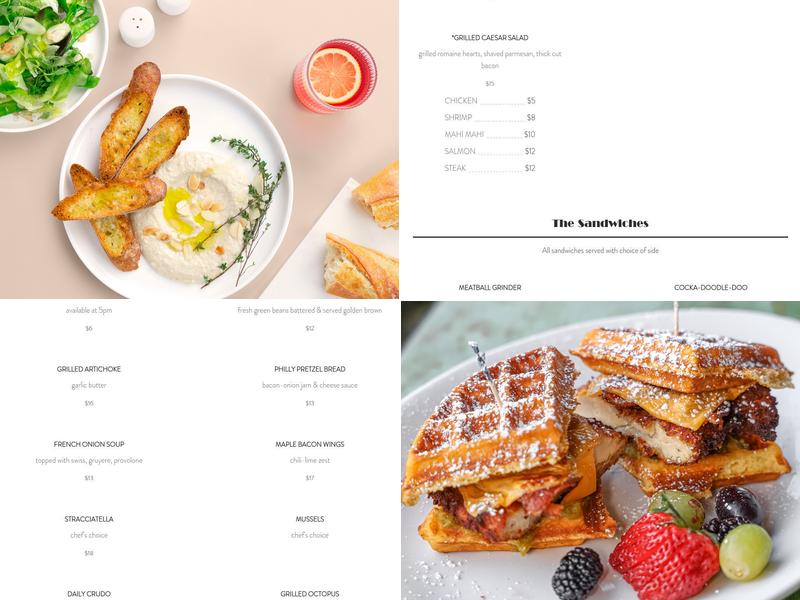 Foxy Brown Menu