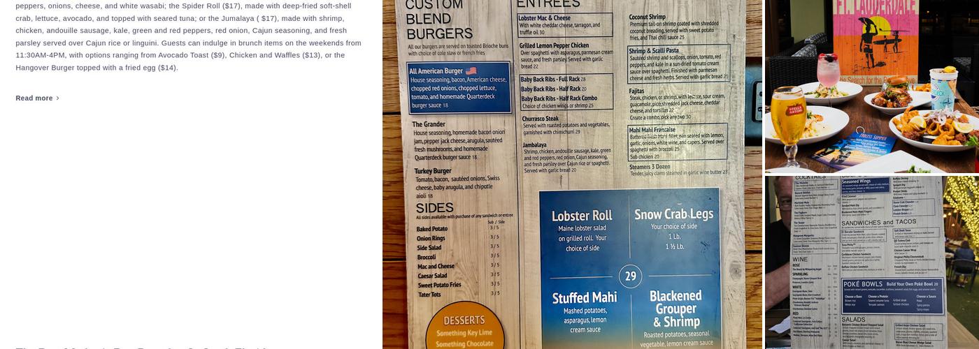 Quarterdeck Restaurants Menu