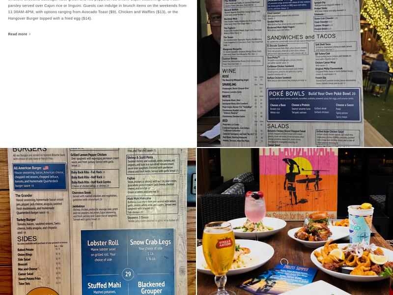 Quarterdeck Restaurants Menu