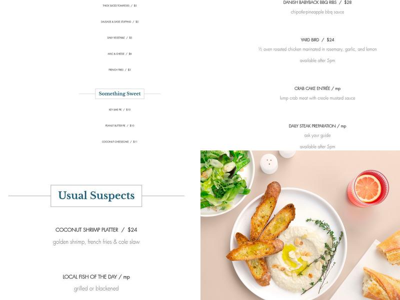 Coconuts Menu