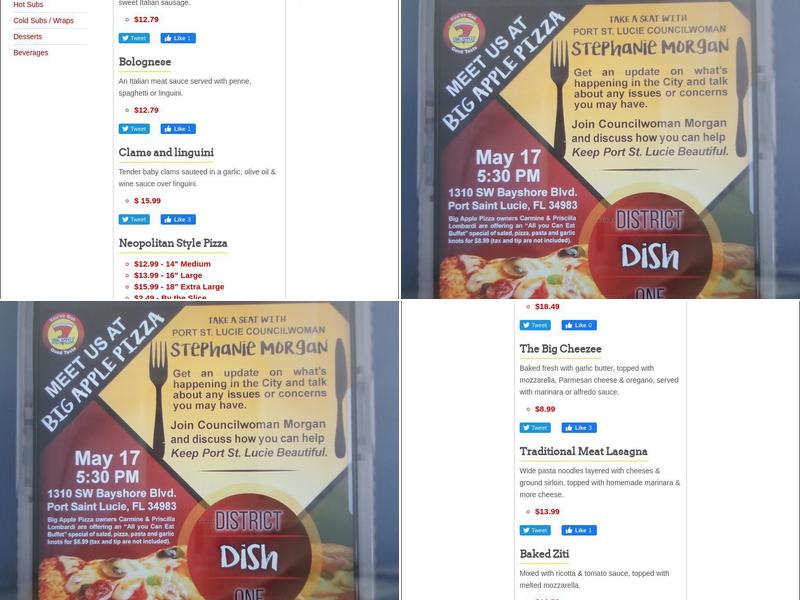 Big Apple Pizza & Pasta Menu