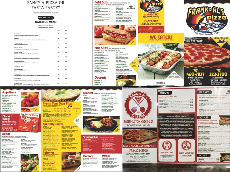 Frank & Al's Pizzeria Menu
