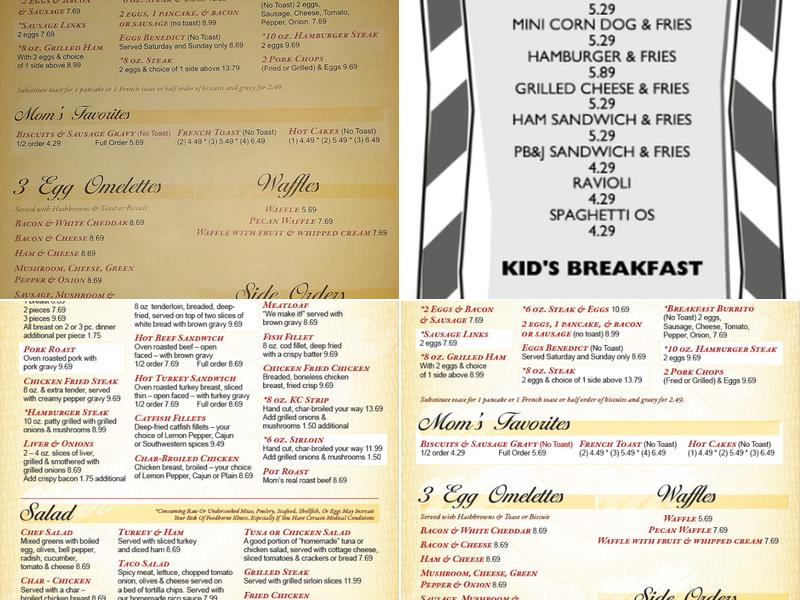 Mom's Kitchen Menu