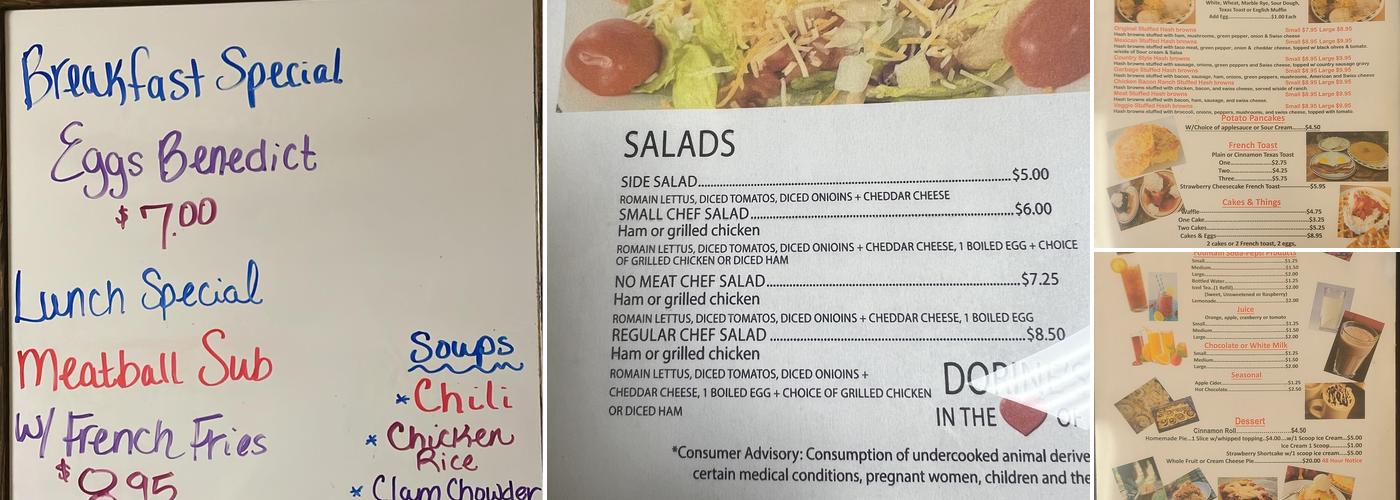 Dorine's Family Inn Menu