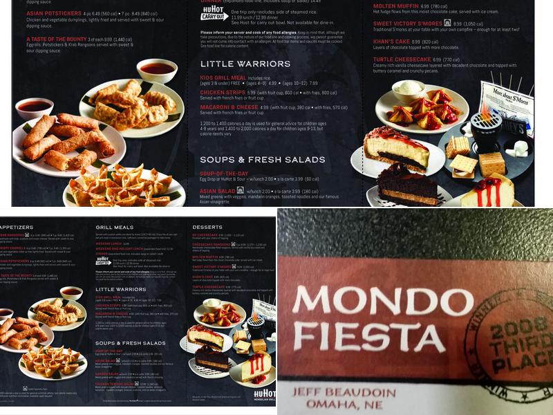HuHot Mongolian Grill Menu