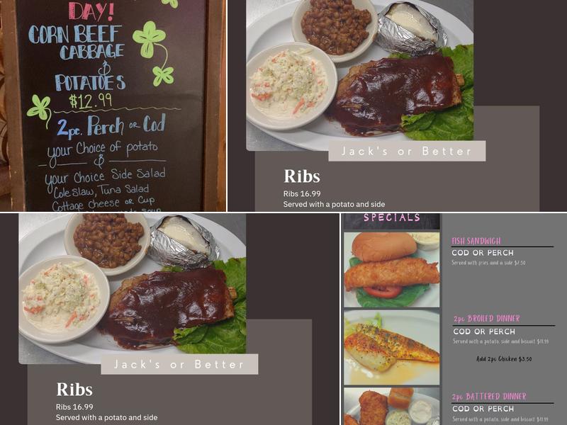 Jack's or Better Menu