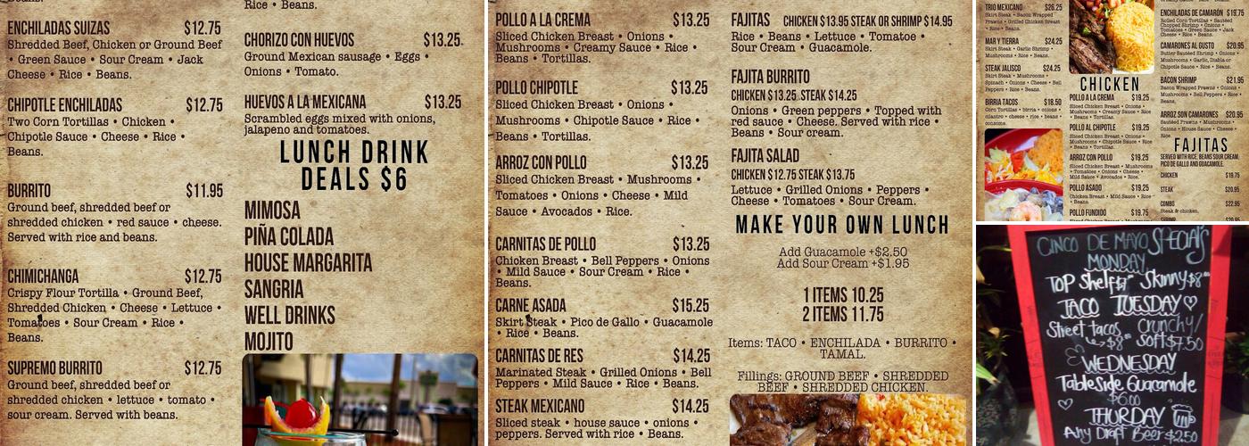 Cinco de Mayo Mexican Cuisine Menu