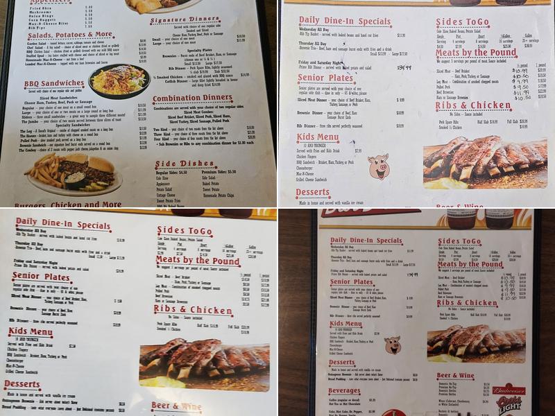 Snead's Bar-B-Q Menu