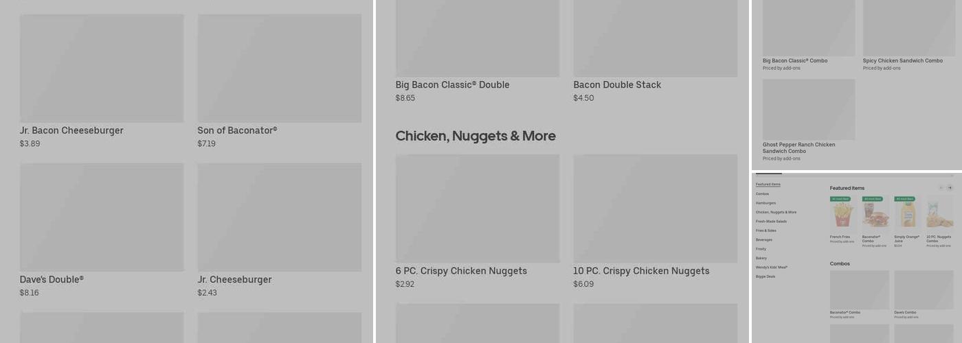 Wendy's Menu