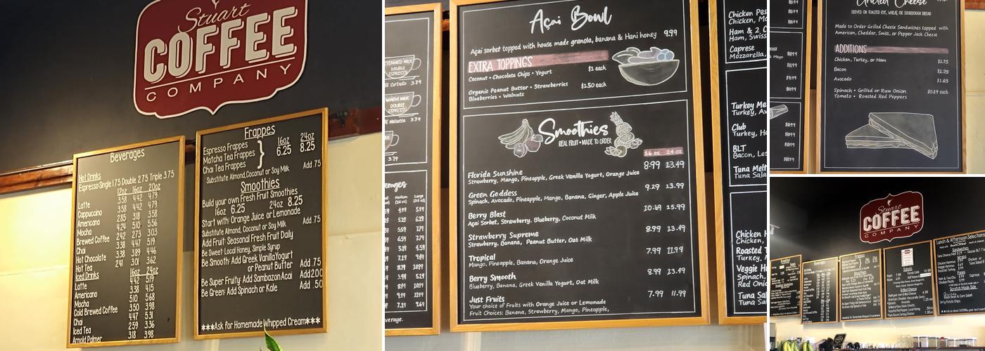 Stuart Coffee Company Menu