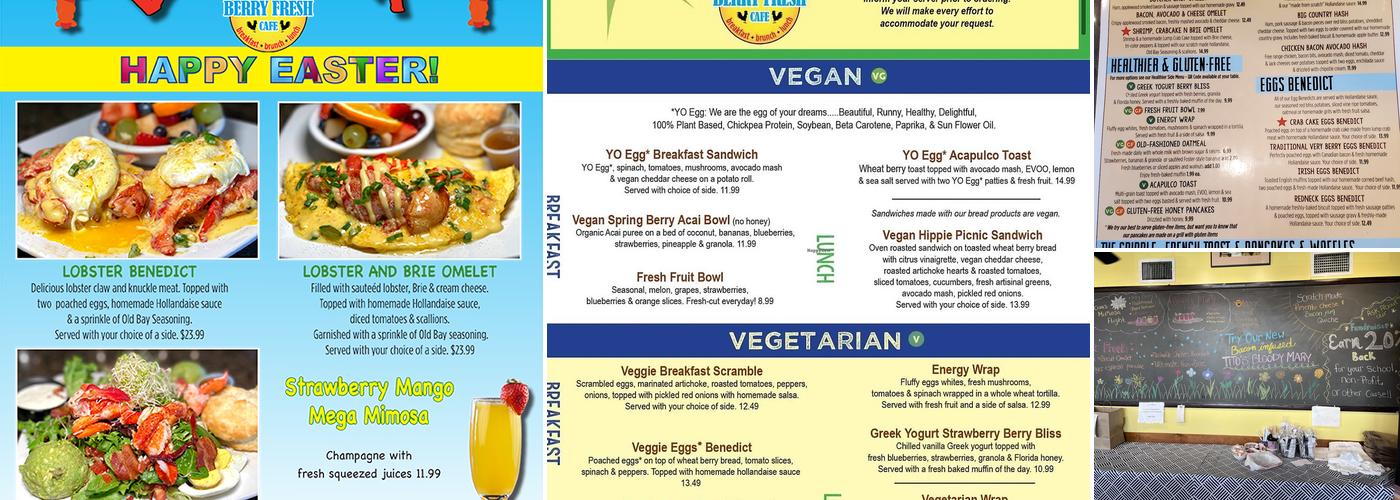 Berry Fresh Cafe Menu