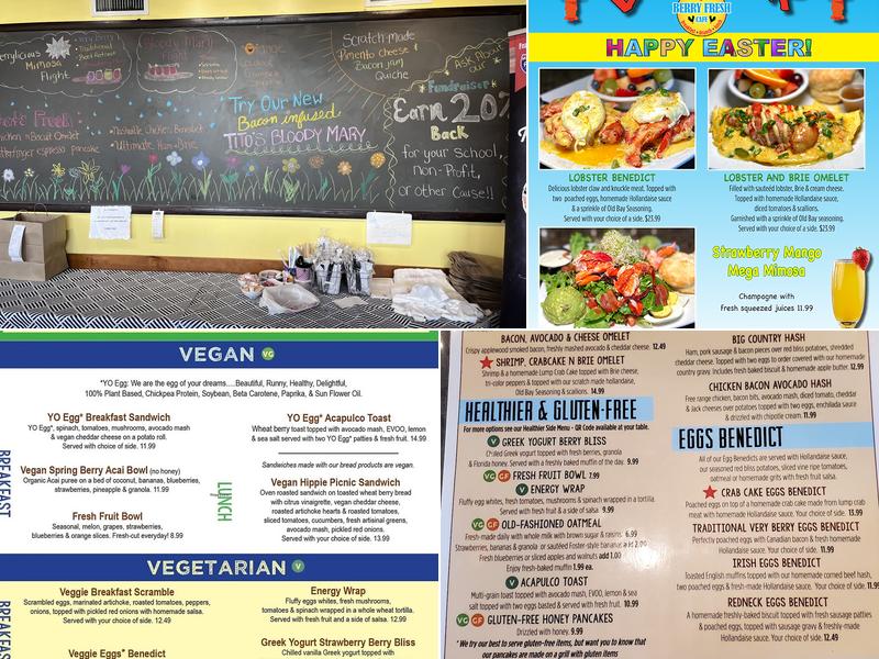 Berry Fresh Cafe Menu