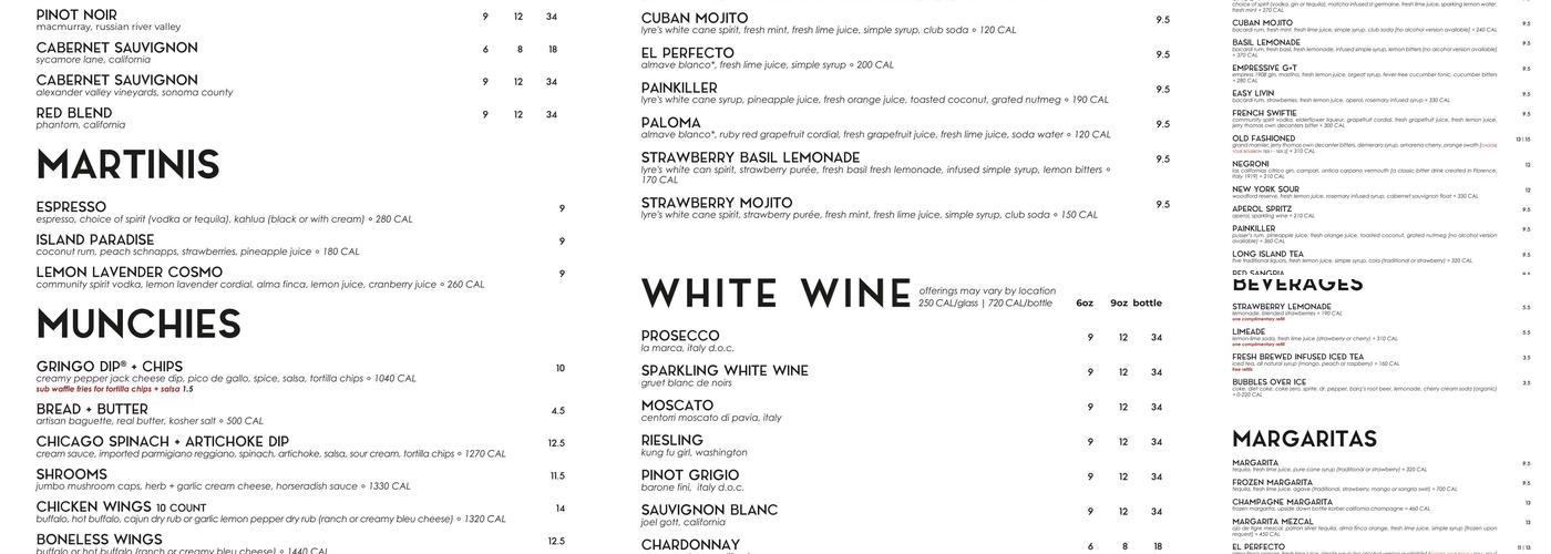 54th Street Scratch Grill & Bar Menu