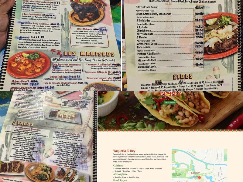 Taqueria el Rey Menu