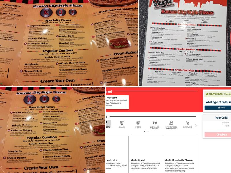 Pizza Shoppe Menu