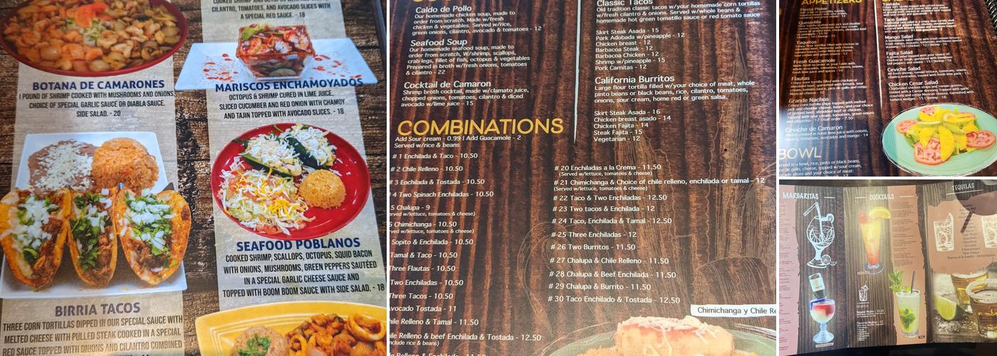 Casa Tequila Menu