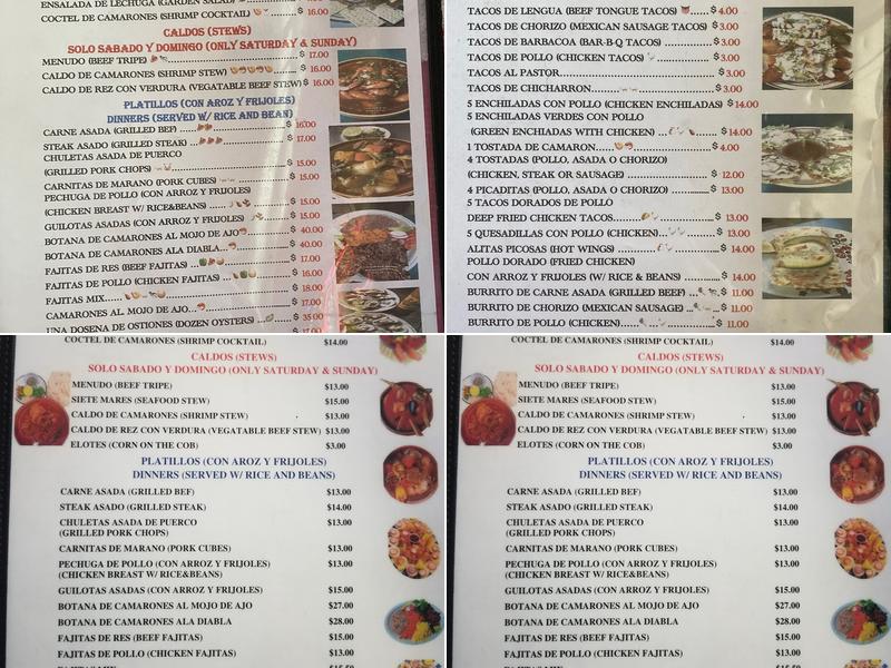 Taqueria El Ranchito Menu