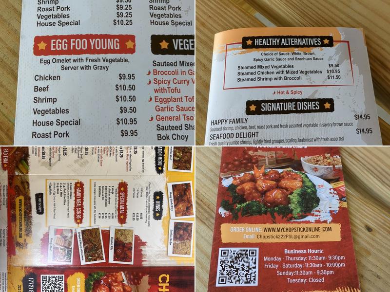 Chopstick Chinese Restaurant, Port St. Lucie Menu, Reviews (226
