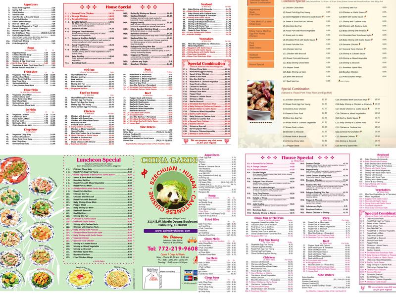 China Garden Menu