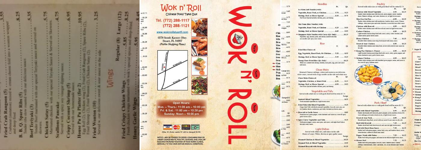 Wok & Roll Menu