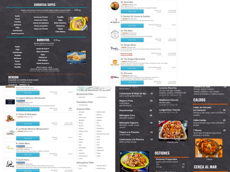 El Saguaro Mexican Grill Menu