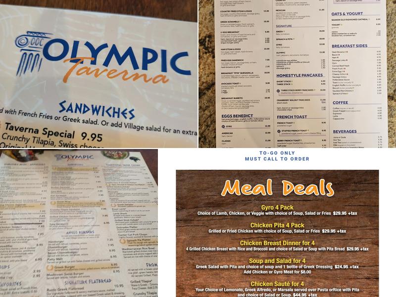 Olympic Taverna Menu