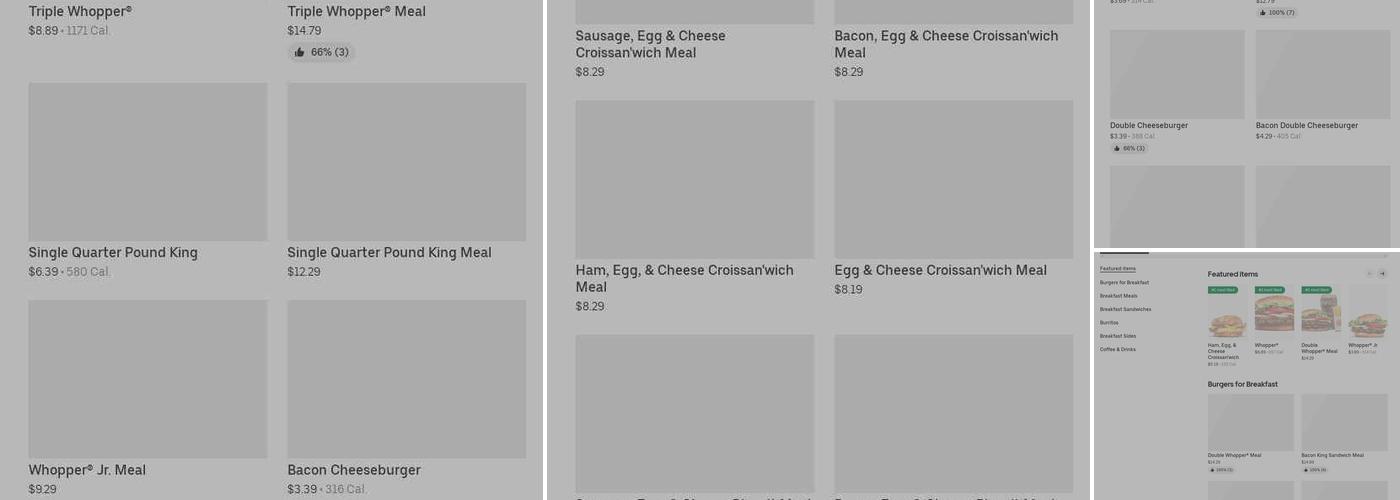 Burger King Menu