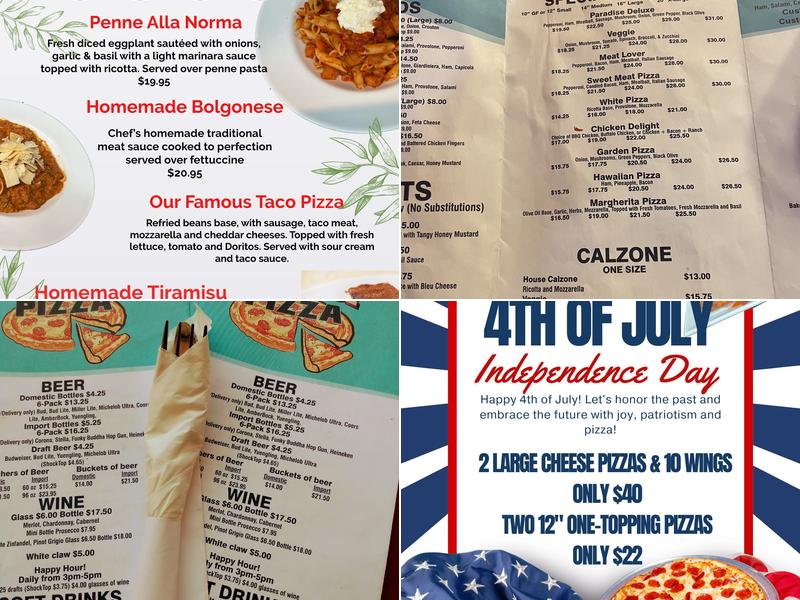 Paradise Pizza of Cape Coral Menu