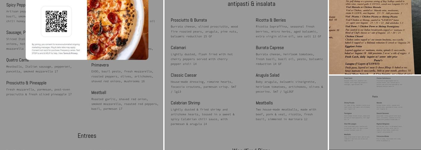Trattoria Ciao Menu