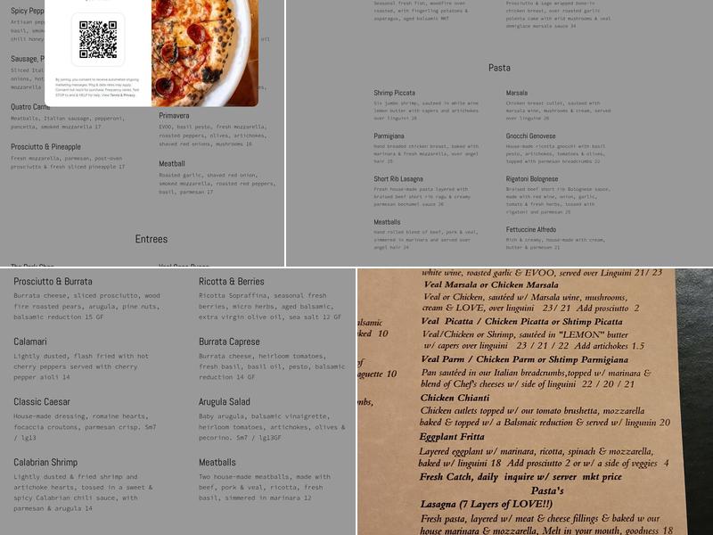 Trattoria Ciao Menu