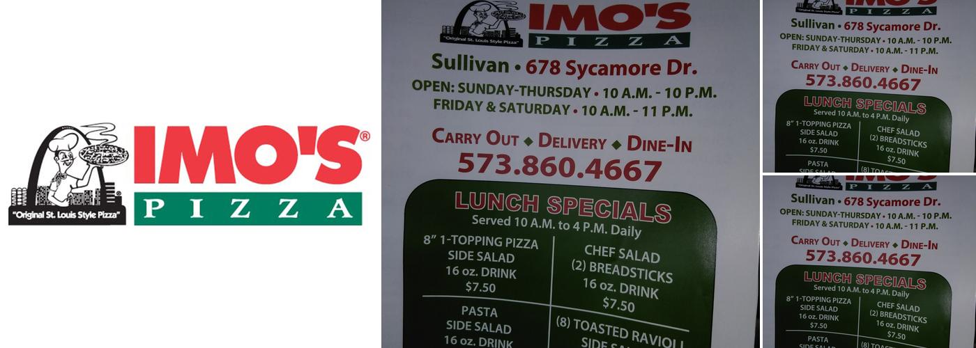 Imo's Pizza Menu