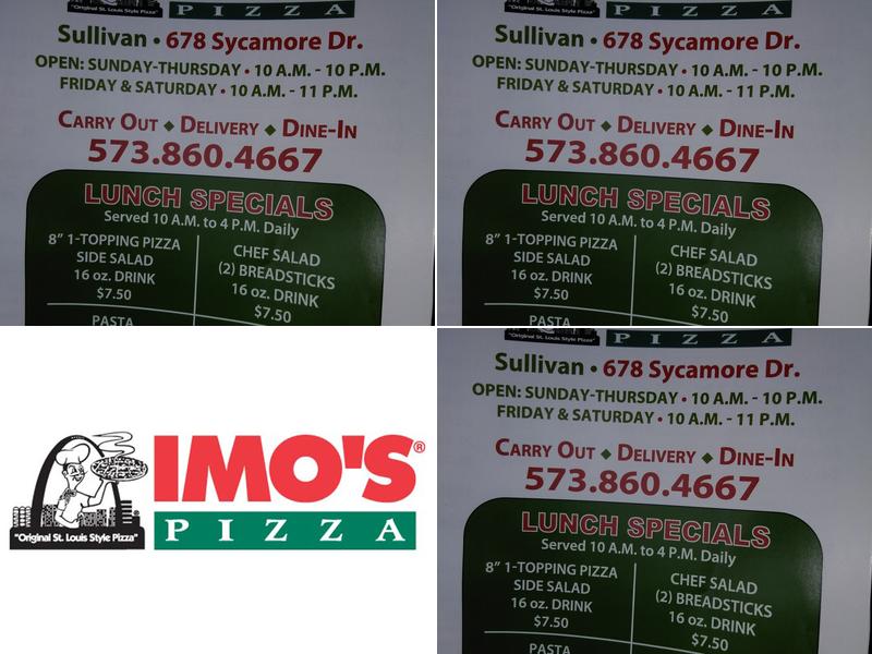 Imo's Pizza Menu