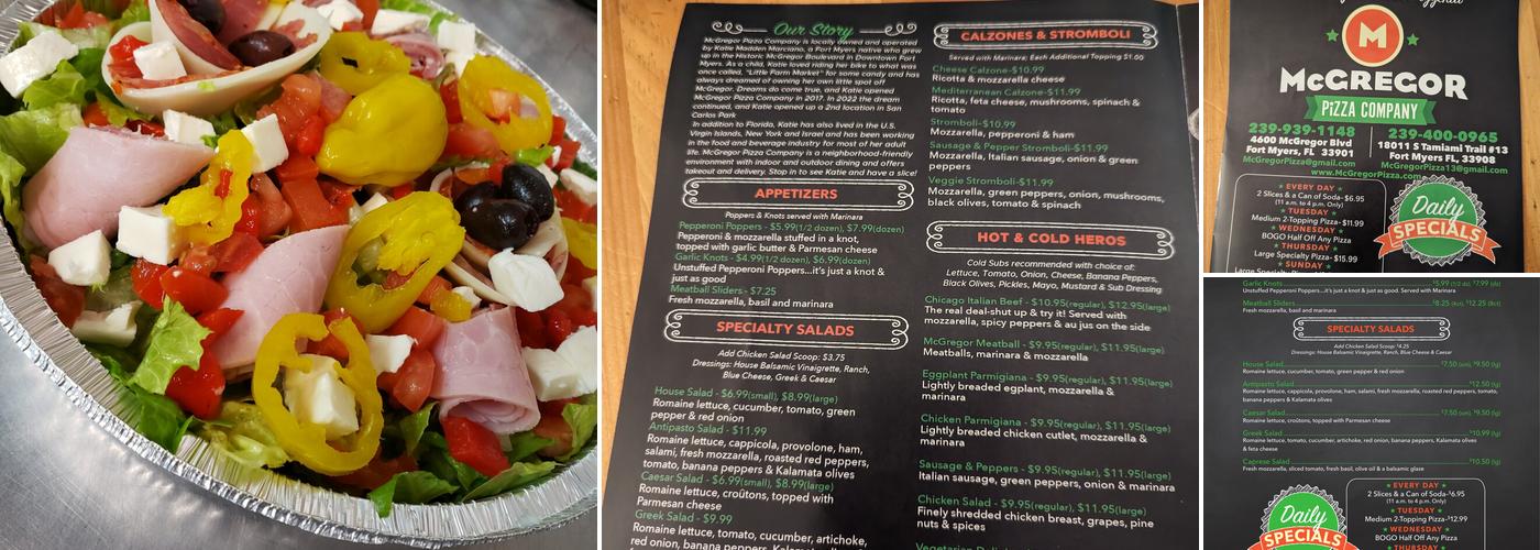 McGregor Pizza & Deli Menu