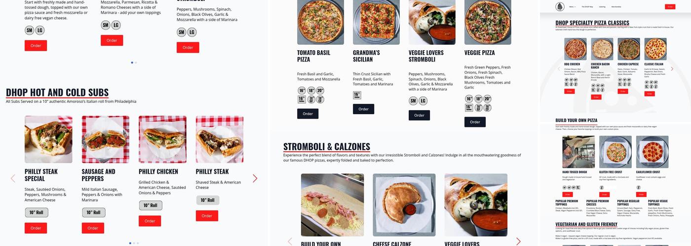 Downtown House of Pizza Menu