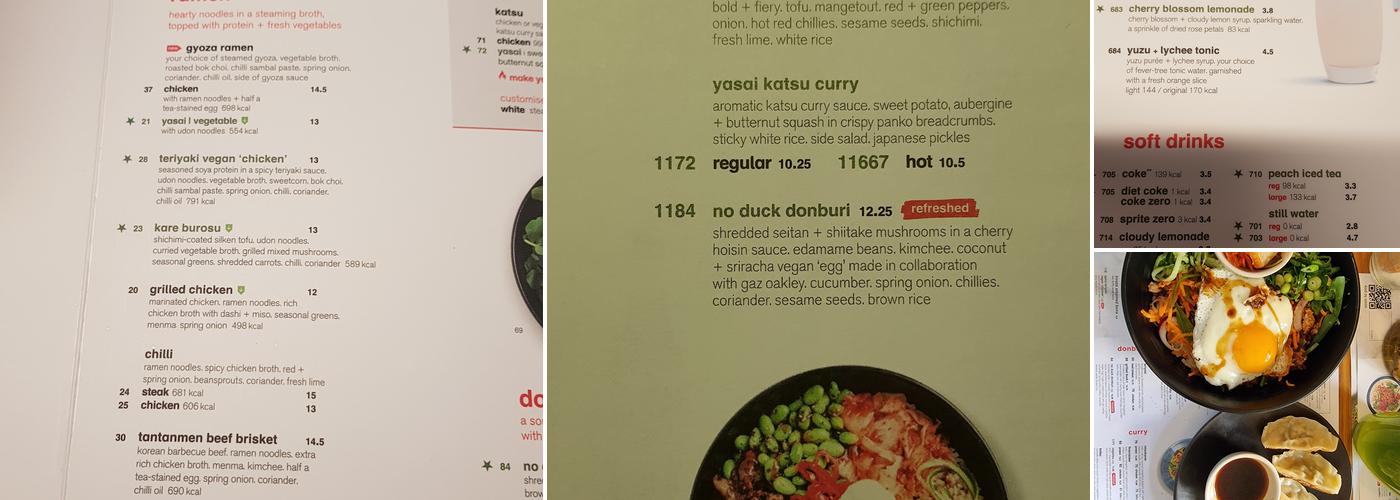 wagamama leamington spa Menu