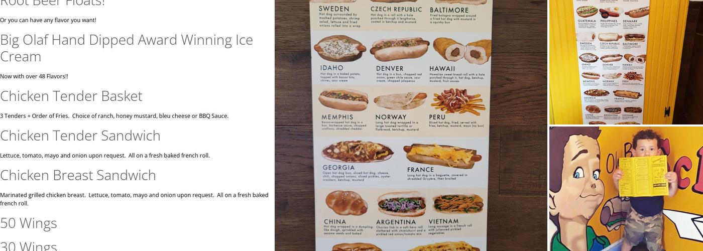 Schnapper's Hots Menu